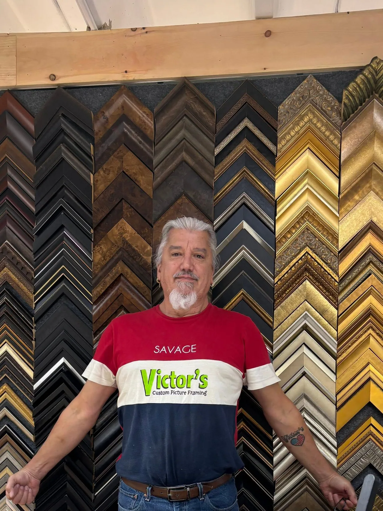 Victor Ovelar at his framing studio